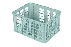 Basil Crate Medium Kasse Sølv/Blå, 29.5L, resirkulert