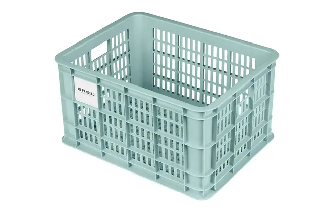 Basil Crate Medium Kasse Sølv/Blå, 29.5L, resirkulert 