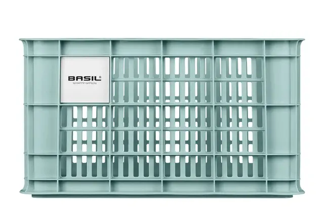 Basil Crate Medium Kasse Sølv/Blå, 29.5L, resirkulert 
