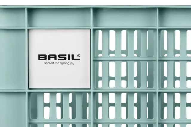 Basil Crate Medium Kasse Sølv/Blå, 29.5L, resirkulert 