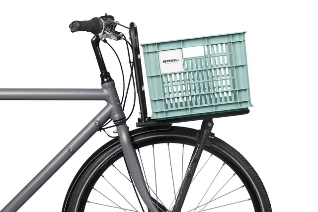 Basil Crate Medium Kasse Sølv/Blå, 29.5L, resirkulert 