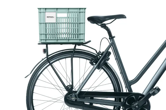 Basil Crate Medium Kasse Sølv/Blå, 29.5L, resirkulert 