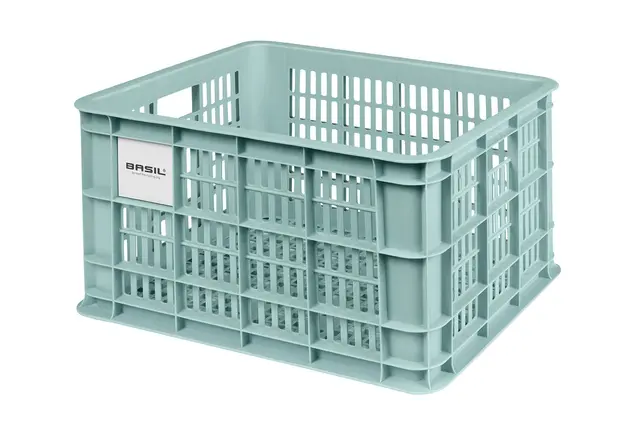 Basil Crate Medium Kasse Sølv/Blå, 29.5L, resirkulert 