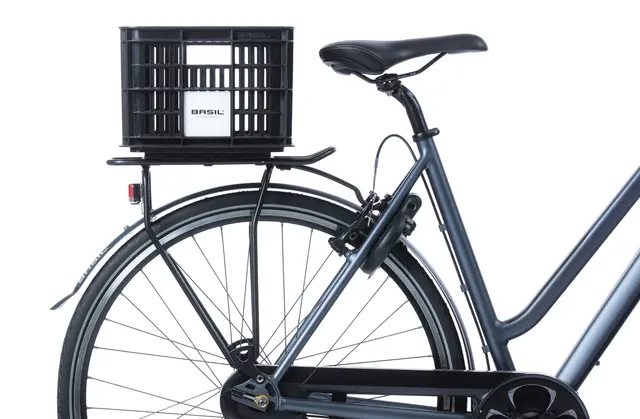 Basil Crate Small Kasse Sølv/Blå, 17.5L, resirkulert 