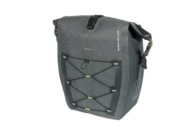 Basil Navigator MIK Studs Sideveske L Grå,31l,Vanntett IPX3,ink MIK-StudsPlate 