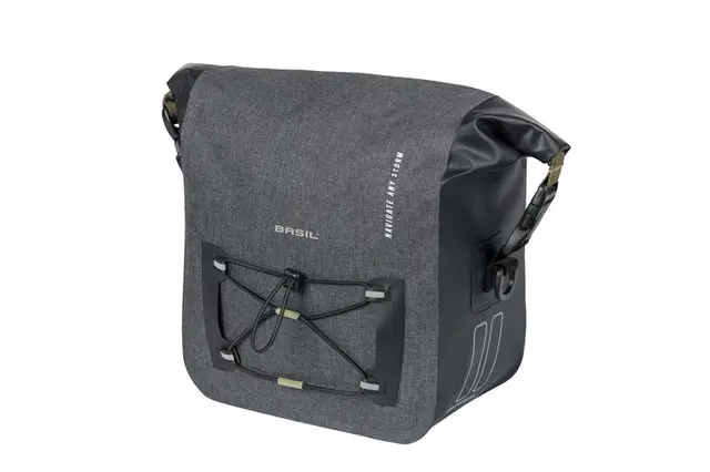 Basil Navigator Storm KF Styreveske Grå,11l,Vanntett(IPX3),ink KlickFixfeste 