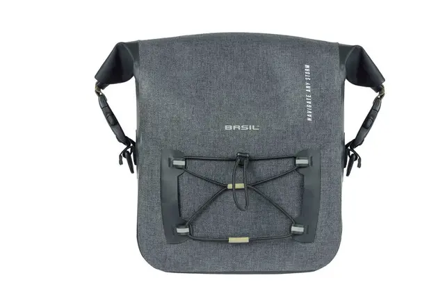 Basil Navigator Storm KF Styreveske Grå,11l,Vanntett(IPX3),ink KlickFixfeste 