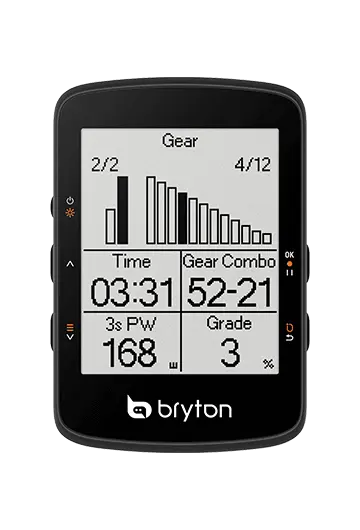 Bryton Rider 460 E GPS Computer 2.6" , Mono LCD skjerm, full GNSS, 58g 
