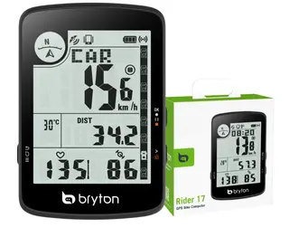 Bryton Rider 17 E GPS Computer 3.0" , Mono LCD skjerm, full GNSS, 63g