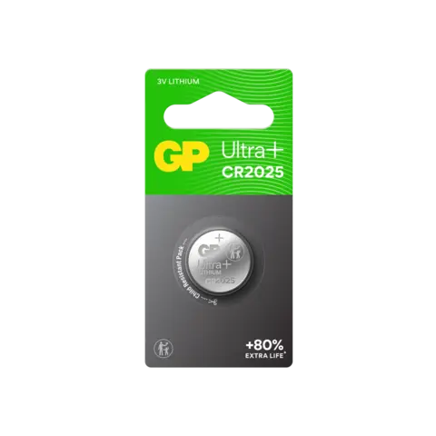 GP Ultra Plus 2025 Knappcell Batteri 3V 1 stk, ø20mmx2.5mm, Lithium