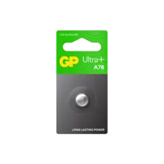 GP Ultra Plus A76 Knappcell Batteri 1.5V 1 stk, ø11.6mmx5.4mm, LR44, Alkalisk