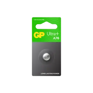 GP Ultra Plus A76 Knappcell Batteri 1.5V 1 stk, ø11.6mmx5.4mm, LR44, Alkalisk