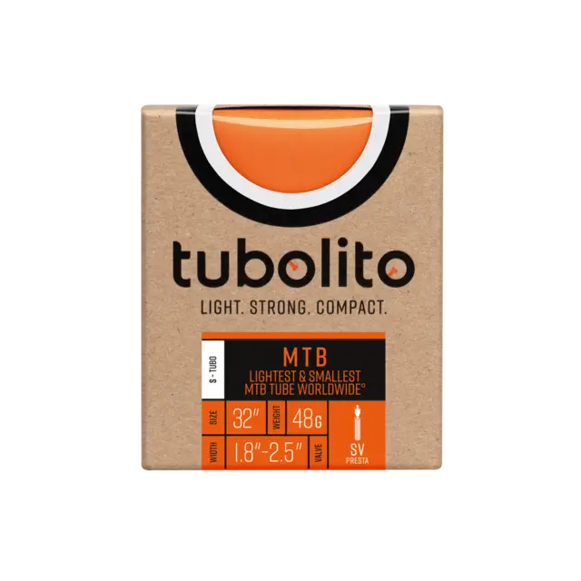 Tubolito S-Tubo Presta MTB 32" Slange 1.8/2.5",TPU,oransje 42mm ventil,48g 