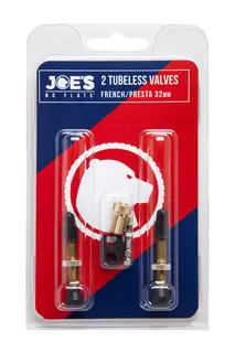 Joe's Tubeless Ventil 32mm PAR Presta, messing, m/ventilinnsats/verktøy