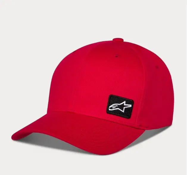 Alpinestars Pivot Caps Rød S/M Flex-Fit back, bøyd brem 