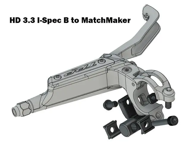 TRP Matchmaker HD3.3 Sram Adapter H Sort, alu, HD3.3 