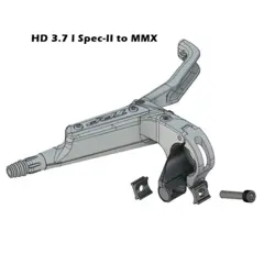 TRP Matchmaker HD3.7 Sram Adapter H Sort, alu, HD3.7