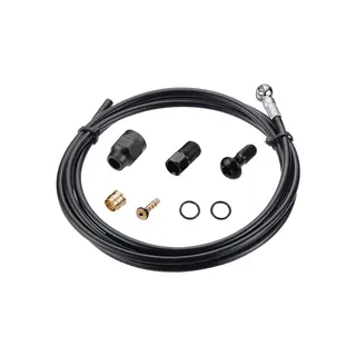 Tektro Skivebremseledning Banjo Sett 5.0 2000mm x 5.0mm, Sort, inkl. smådeler