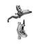 TRP EVO Pro Skivebrems Grå Høyre 309gr, HD-M9040, 1900mm ledning, u/skive