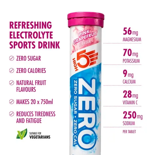HIGH5 Zero Rosa Grapefrukt 8pk, 80gr - 20 tabletter 