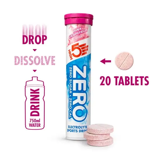 HIGH5 Zero Rosa Grapefrukt 8pk, 80gr - 20 tabletter 