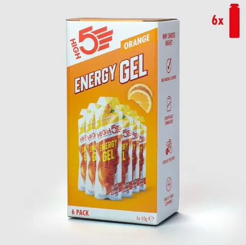HIGH5 EnergyGel Appelsin 6pk, 40gr