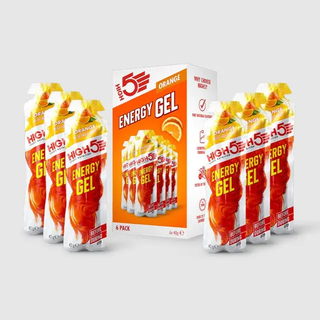 HIGH5 EnergyGel Appelsin 6pk, 40gr 