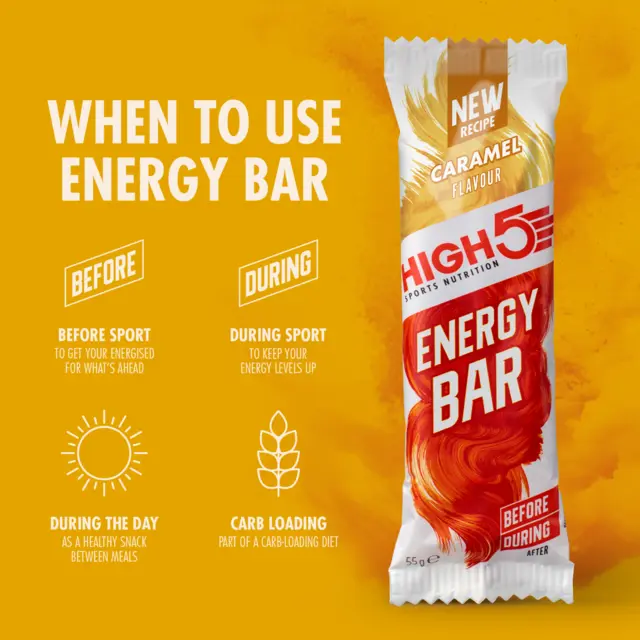 HIGH5 EnergyBar Karamell 12pk, 55gr 