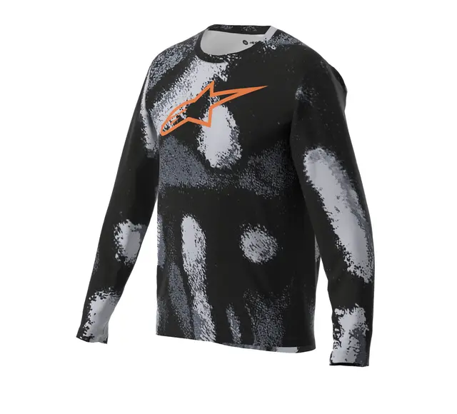 Alpinestars A-Dura Ride LS Trøye X-Large, Sort Camo, Regular Fit 