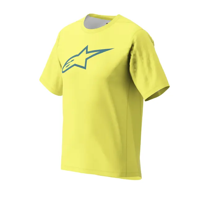 Alpinestars A-Dura Ride SS Trøye Small, Gul, Regular Fit 