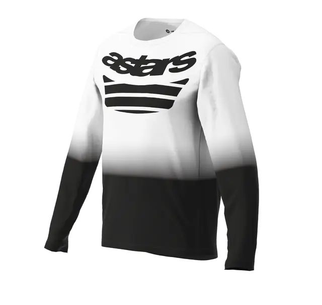 Alpinestars A-Dura Astars 2.0 LS Trøye Medium, Hvit/Sort, Regular Fit 