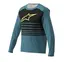 Alpinestars A-Dura Elite Blocked Trøye Small, Blå/Grønn, Regular Fit 