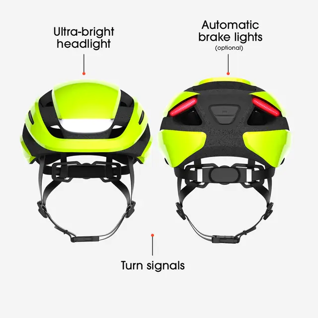 Lumos Ultra Neon Gul Hjelm M/L 94LED, Blink, 54-61cm 