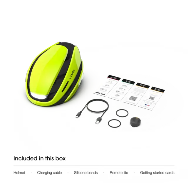 Lumos Ultra Neon Gul Hjelm M/L 94LED, Blink, 54-61cm 