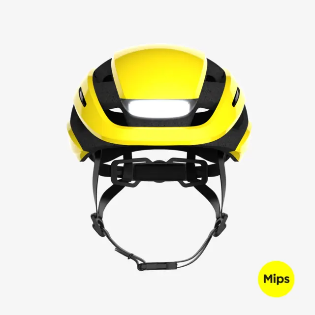 Lumos Ultra MIPS Gul Hjelm med Lys  M/L 94LED, Blink, 54-61cm 