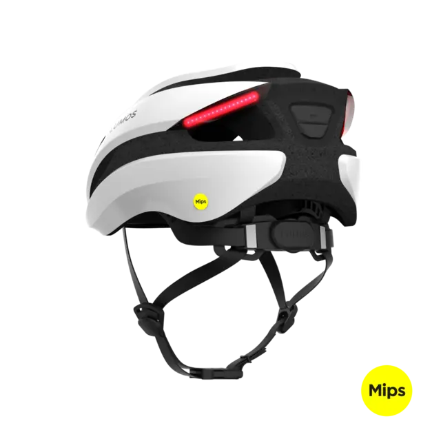 Lumos Ultra MIPS Hvit Hjelm med Lys M/L 94LED, Blink, 54-61cm 