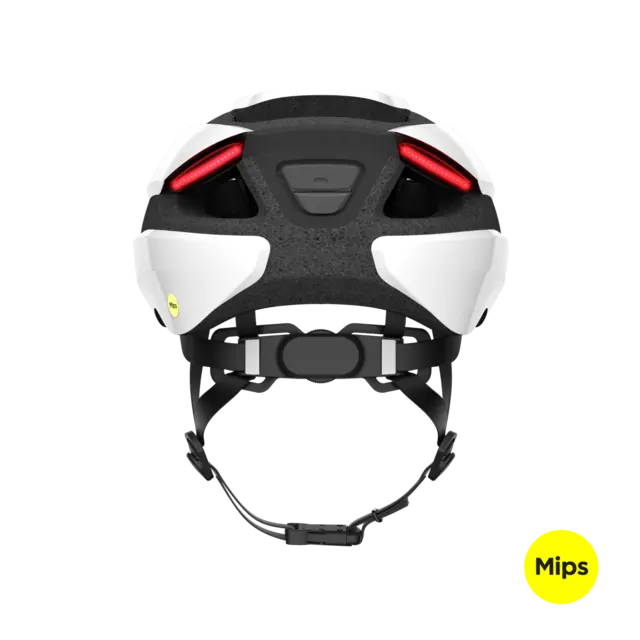 Lumos Ultra MIPS Hvit Hjelm med Lys M/L 94LED, Blink, 54-61cm 