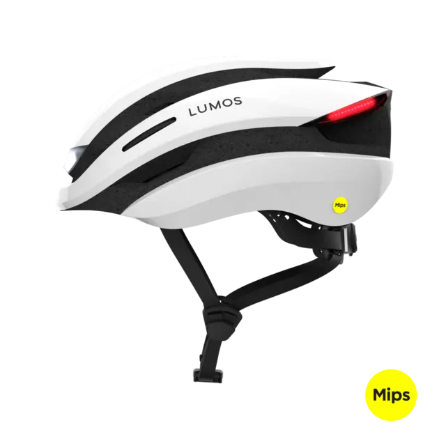 Lumos Ultra MIPS Hvit Hjelm med Lys M/L 94LED, Blink, 54-61cm 