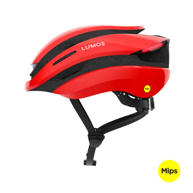 Lumos Ultra MIPS Rød Hjelm med Lys M/L 94LED, Blink, 54-61cm 