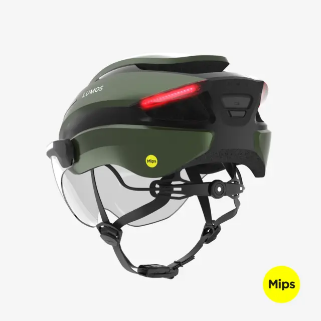 Lumos Ultra E-Bike MIPS Grønn Hjelm M/L, 132LED, Lys/Blink, 54-61cm 