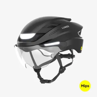 Lumos Ultra E-Bike MIPS Onyx Sort Hjelm M/L, 132LED, Lys/Blink, 54-61cm