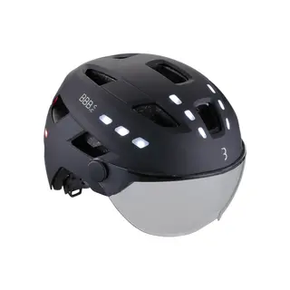 BBB District BHE-163 Hjelm M/L 24LED, Lys, 54-60cm, m/Visir