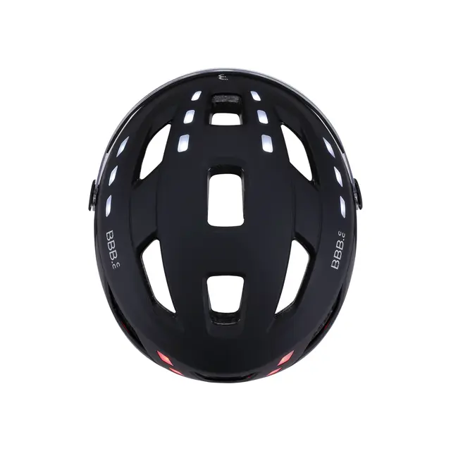 BBB District BHE-163 Hjelm M/L 24LED, Lys, 54-60cm, m/Visir 