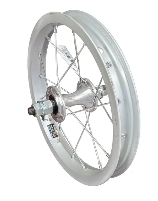 Forhjul 12"/203mm Alu Enkel bunn, 82mm, fast aksling, mutter 