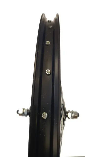 Forhjul 20"/406mm Alu Sort Enkel bunn, 100mm, fast aksling, mutter 