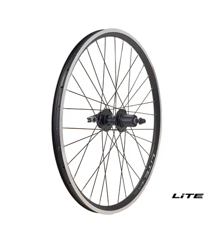 LITE V-brems/DiscIS 24"/507 Bakhjul Sort NEXT II felg, 8/9/10d Boss, Stikkakse