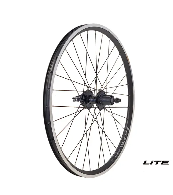 LITE V-brems/DiscIS 24"/507 Bakhjul Sort NEXT II felg, 8/9/10d Boss, Stikkakse 
