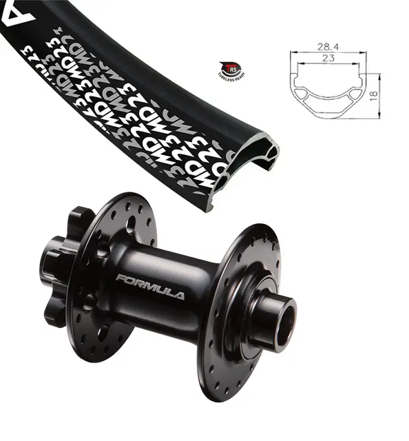 LITE Disc IS 27.5"/584 Forhjul Sort 23mm bredde, 15x100mm, 950gr 