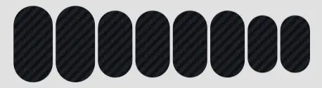 Lizard Skins Rammebeskytter lapper Carbon, Lær, 8 stk, 3 størrelser. 