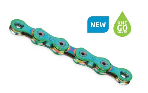 KMC X12L Go Waxed Kjede Aurora Grønn 12-Delt, 126 ledd, 5.2mm
